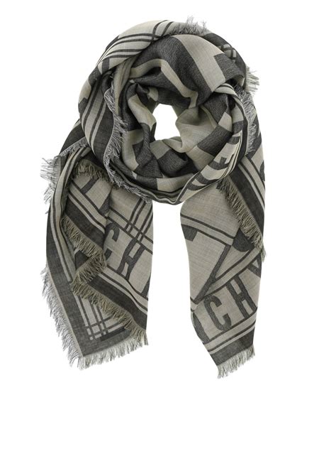 givenchy logo brown and tan scarf|Givenchy scarf for women.